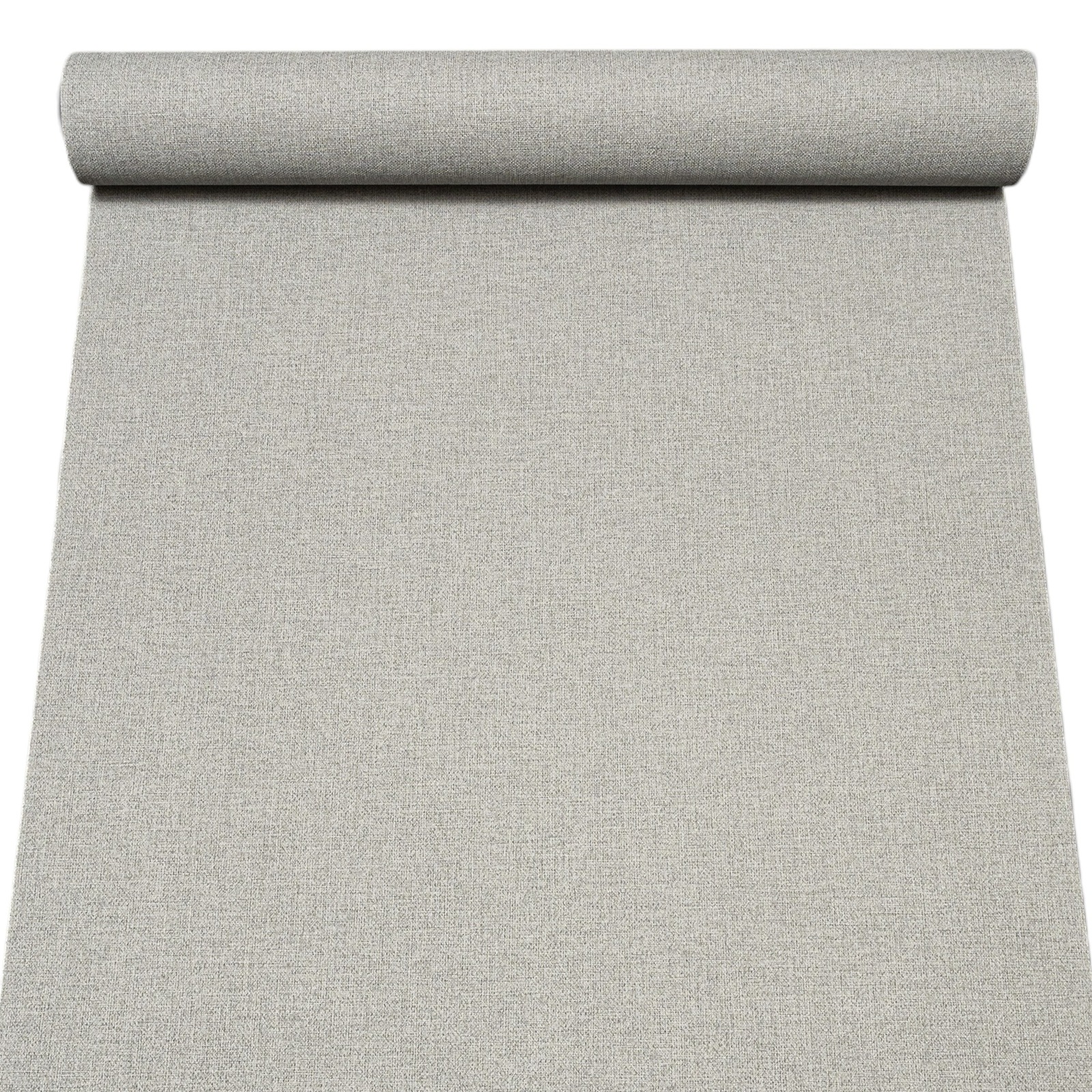 Plain Grey Linen Effect Wallpaper Textured Slightly Imperfect Vinyl - Image 2