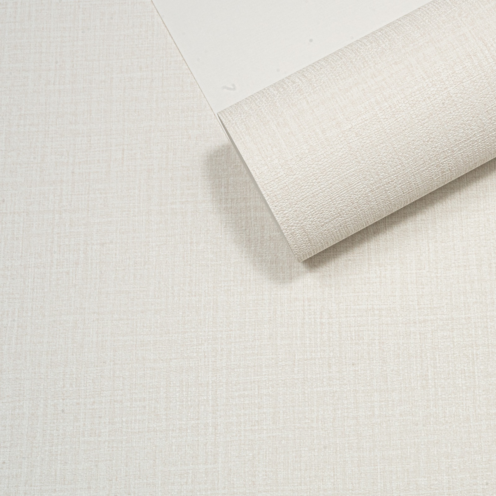 Plain White Textured Wallpaper Linen Effect Slightly Imperfect Vinyl - Image 7
