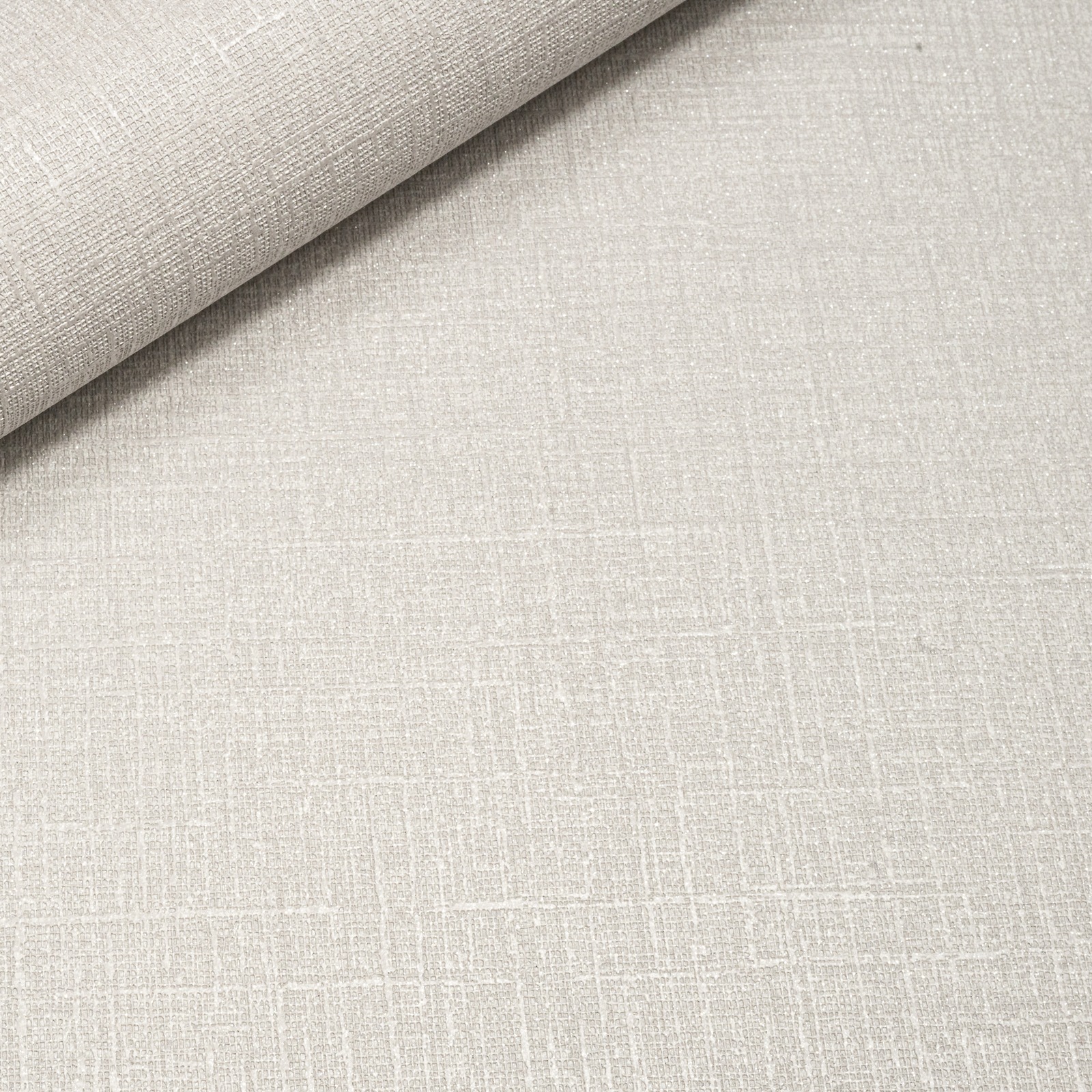 Plain Grey Linen Effect Wallpaper Silver Shimmer Glitter Slightly Imperfect Vinyl - Image 6