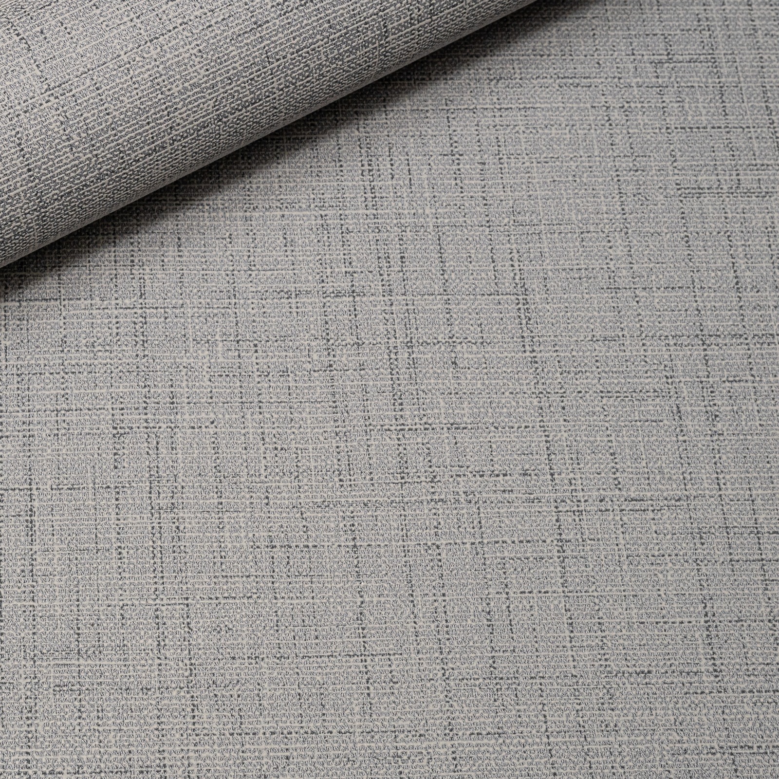 Plain Grey Linen Effect Wallpaper Textured Slightly Imperfect Vinyl - Image 5