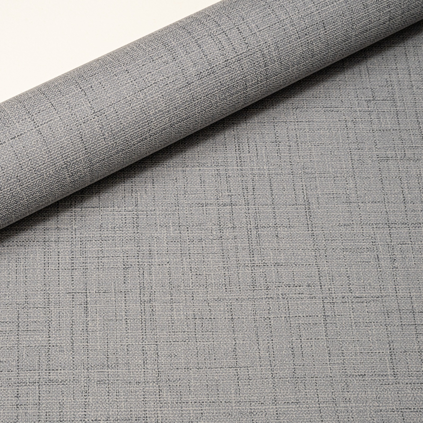 Plain Grey Linen Effect Wallpaper Textured Slightly Imperfect Vinyl - Image 3