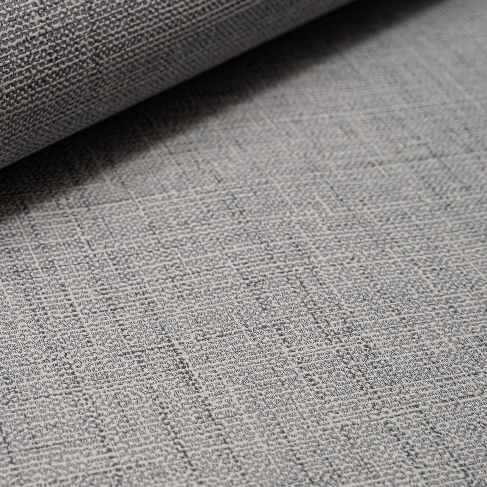 Plain Grey Linen Effect Wallpaper Textured Slightly Imperfect Vinyl - Image 2