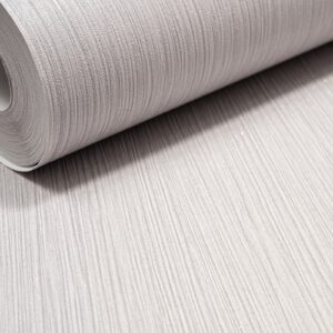 Plain Grey Textured Wallpaper Stripe Silver Glitter Shimmer Slightly Imperfect Vinyl