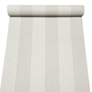 Stripe Grey Tones Wallpaper Textured Linen Effect Slightly Imperfect Vinyl
