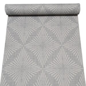 Grey Geometric Wallpaper Linen Effect Slightly Imperfect Vinyl