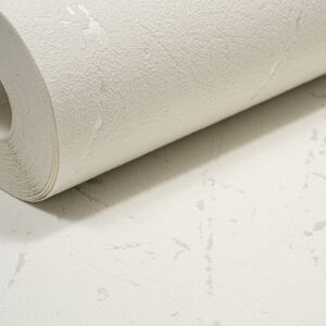 Plain White Metallic Wallpaper Shimmer Thick Slightly Imperfect Vinyl