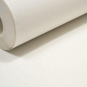 Plain White Textured Wallpaper Thick Slightly Imperfect Vinyl