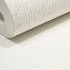 Plain White Silver Glitter Shimmer Wallpaper Linen Effect Slighty Imperfect Vinyl