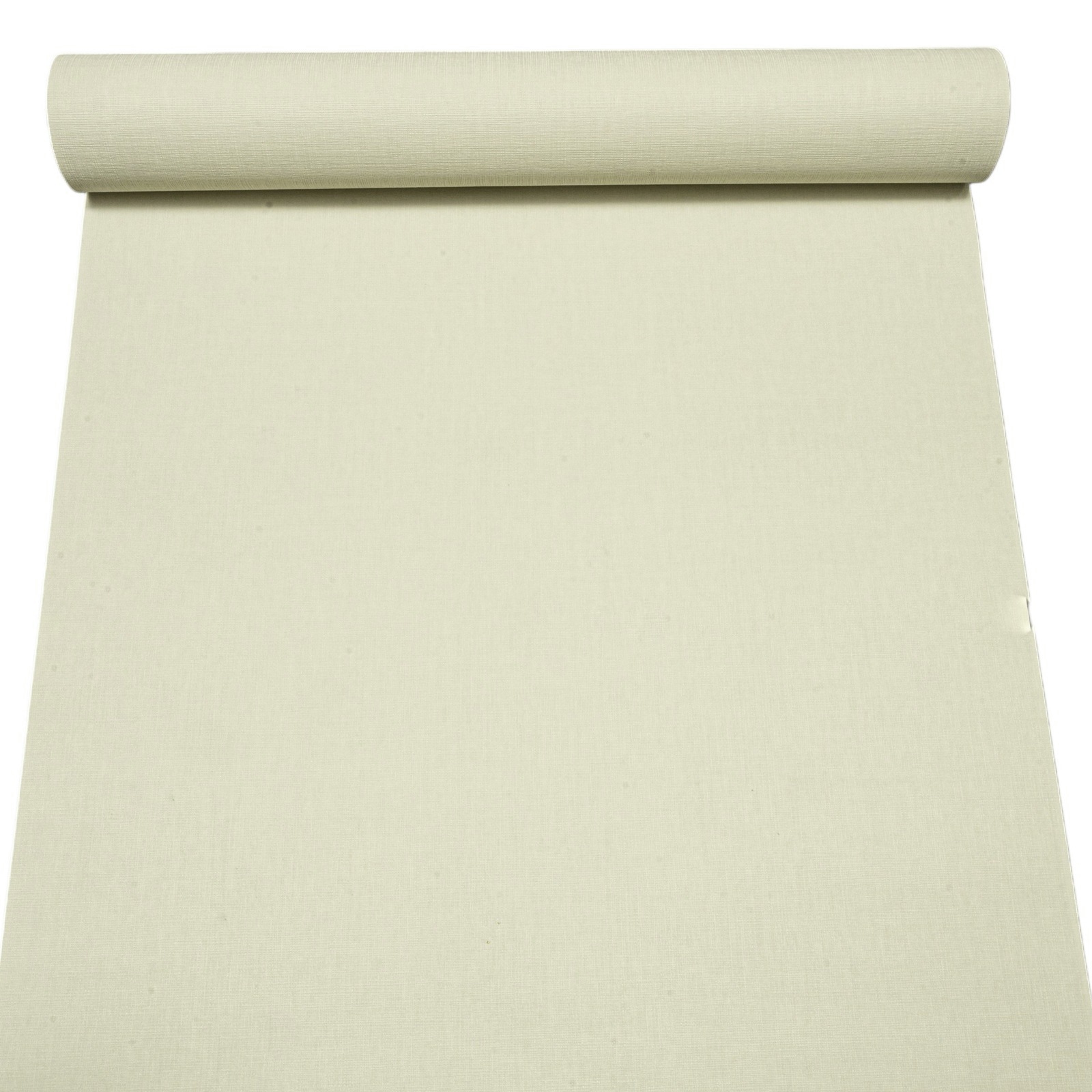 Plain Pale Yellow Linen Effect Wallpaper Textured Slightly Imperfect Vinyl - Image 2
