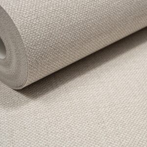 Plain Off White Linen Effect Wallpaper Textured Slightly Imperfect Vinyl