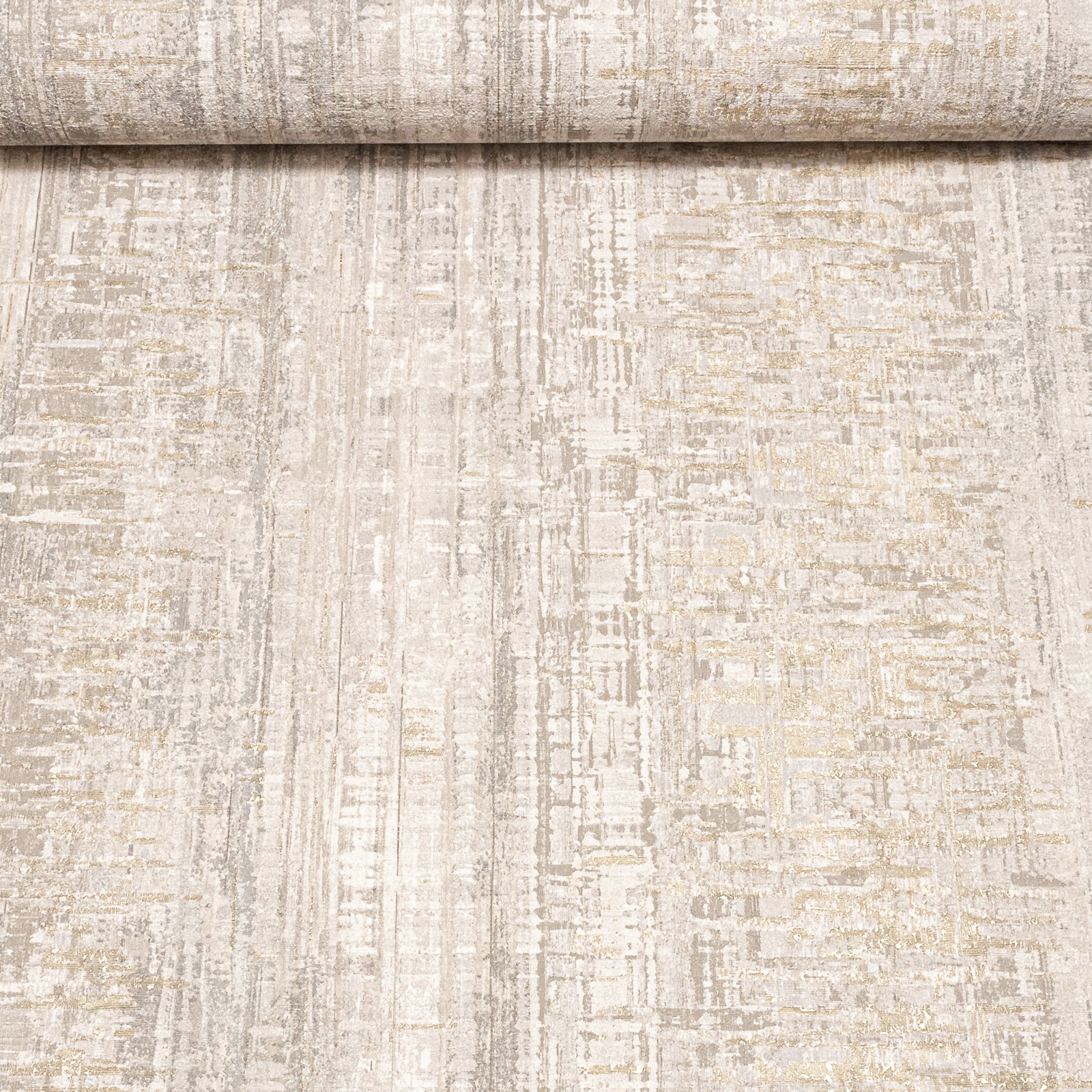 Plain Grey Gold Metallic Wallpaper Thick Textured Heavy Weight Slightly Imperfect Vinyl - Image 9