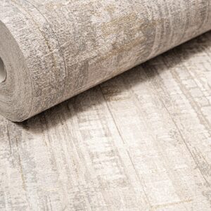 Plain Grey Gold Metallic Wallpaper Thick Textured Heavy Weight Slightly Imperfect Vinyl