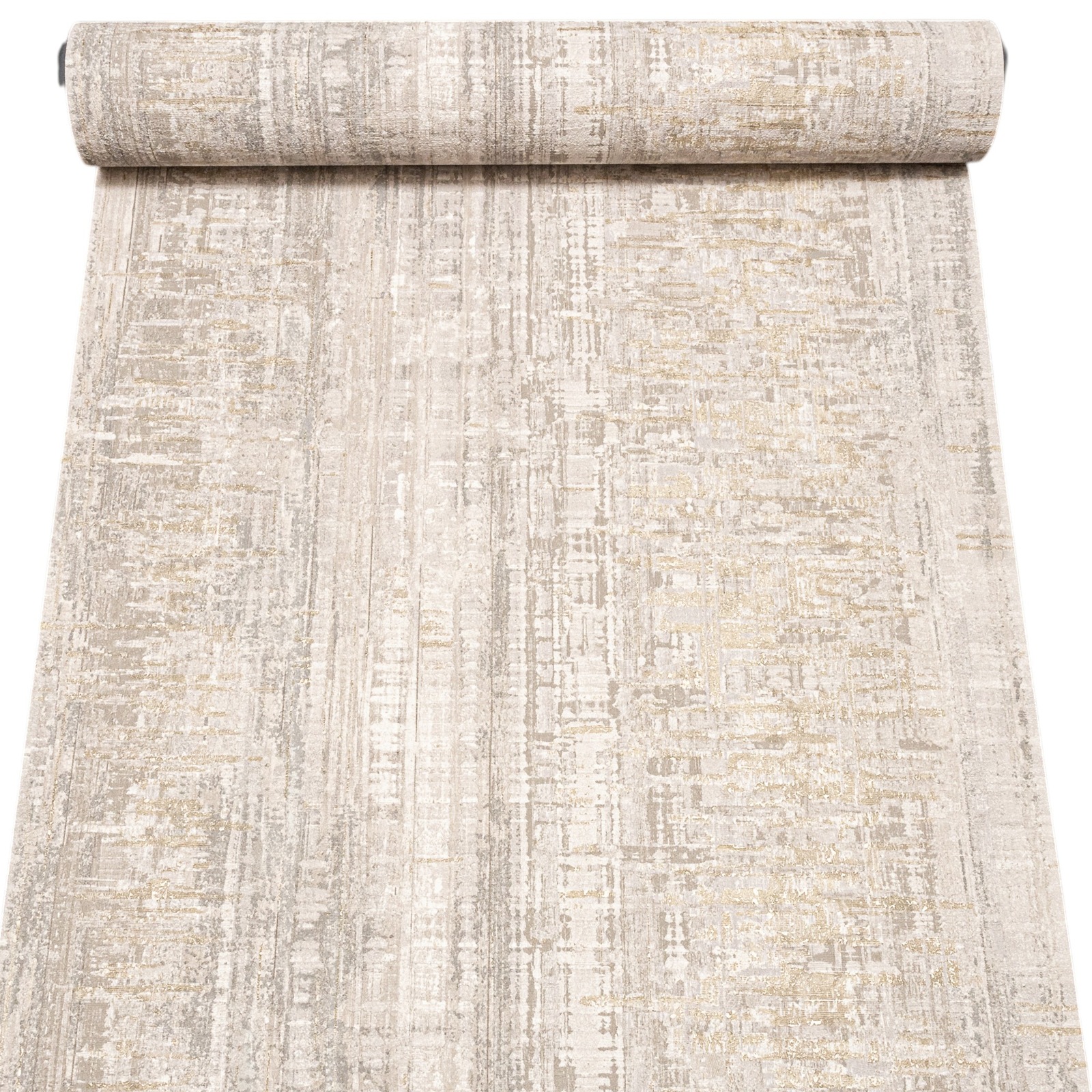 Plain Grey Gold Metallic Wallpaper Thick Textured Heavy Weight Slightly Imperfect Vinyl - Image 2