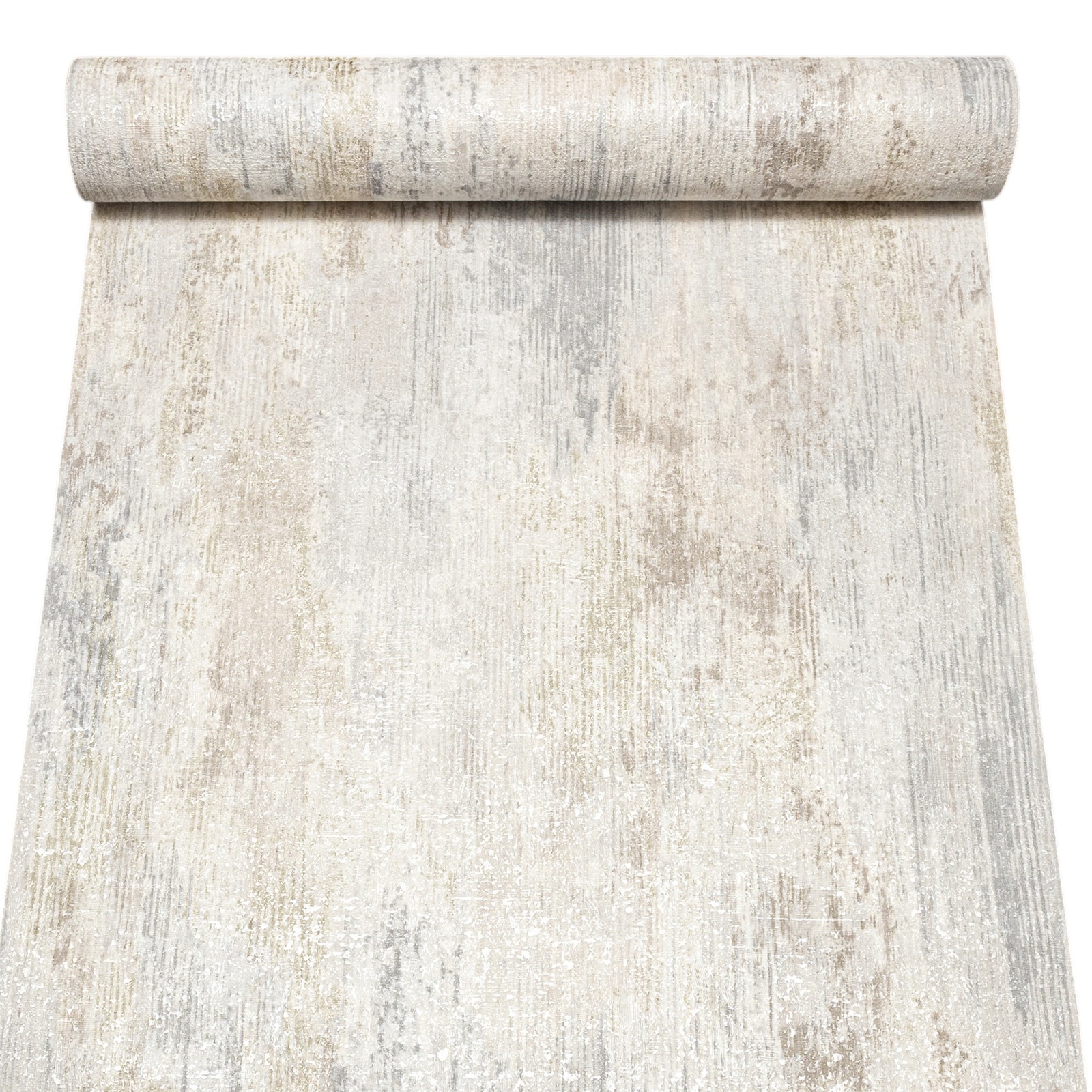 Off White Silver Concrete Effect Wallpaper Shimmer Thick Textured Slightly Imperfect Vinyl - Image 2