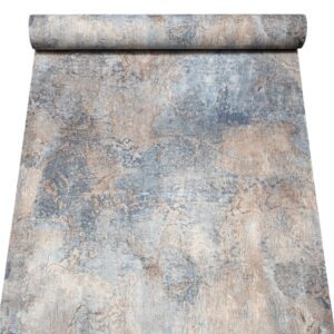 Blue Concrete Effect Wallpaper Textured Thick Slightly Imperfect Vinyl