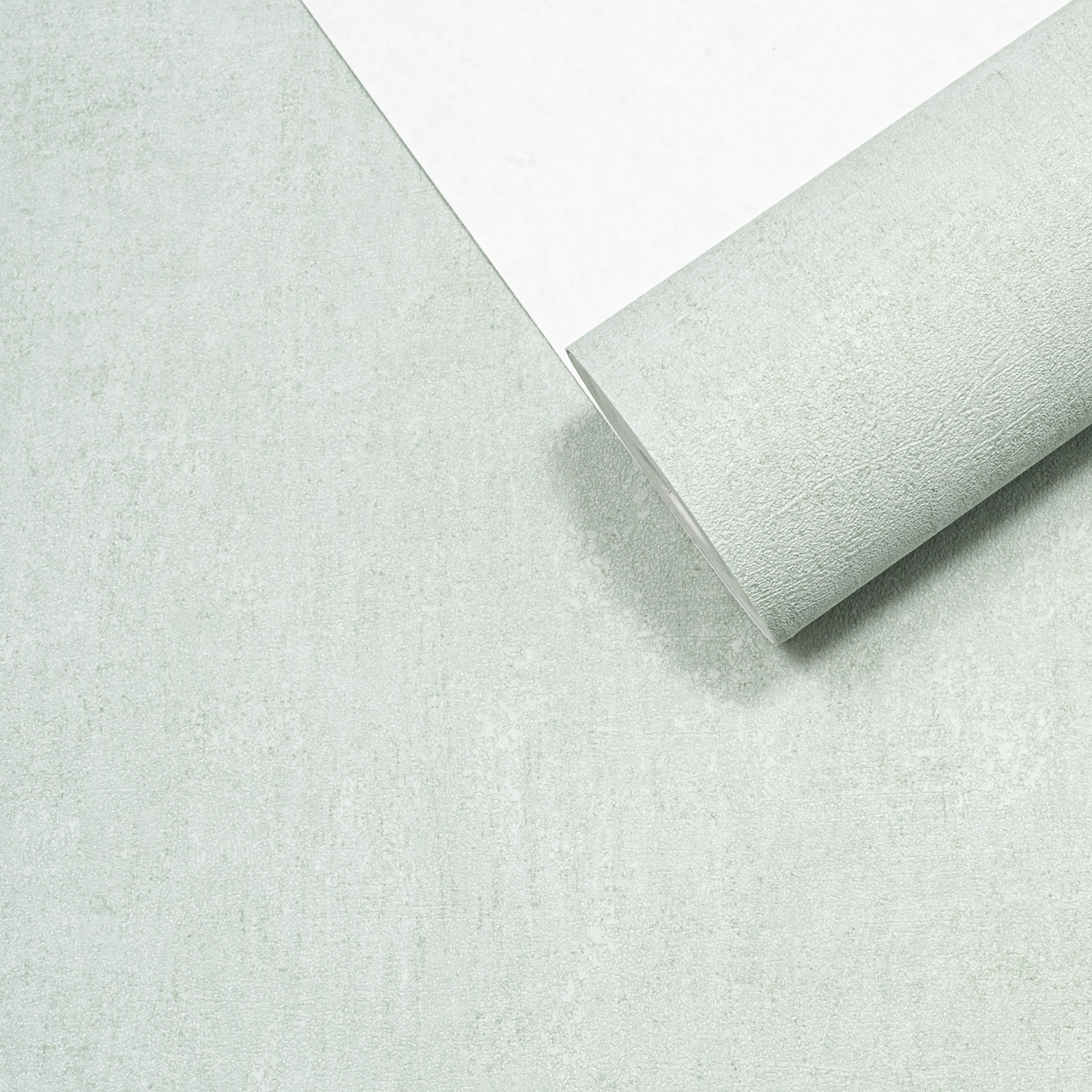 Plain Green Textured Wallpaper Slightly Imperfect Thick Vinyl - Image 7