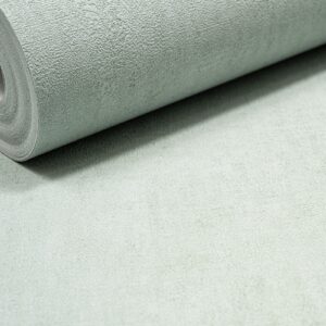 Plain Green Textured Wallpaper Slightly Imperfect Thick Vinyl