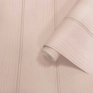 Pink Tongue & Groove Wooden Panel Effect Wallpaper