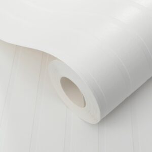 White Stripe Paintable Wallpaper Thick Vinyl Textured Free Match