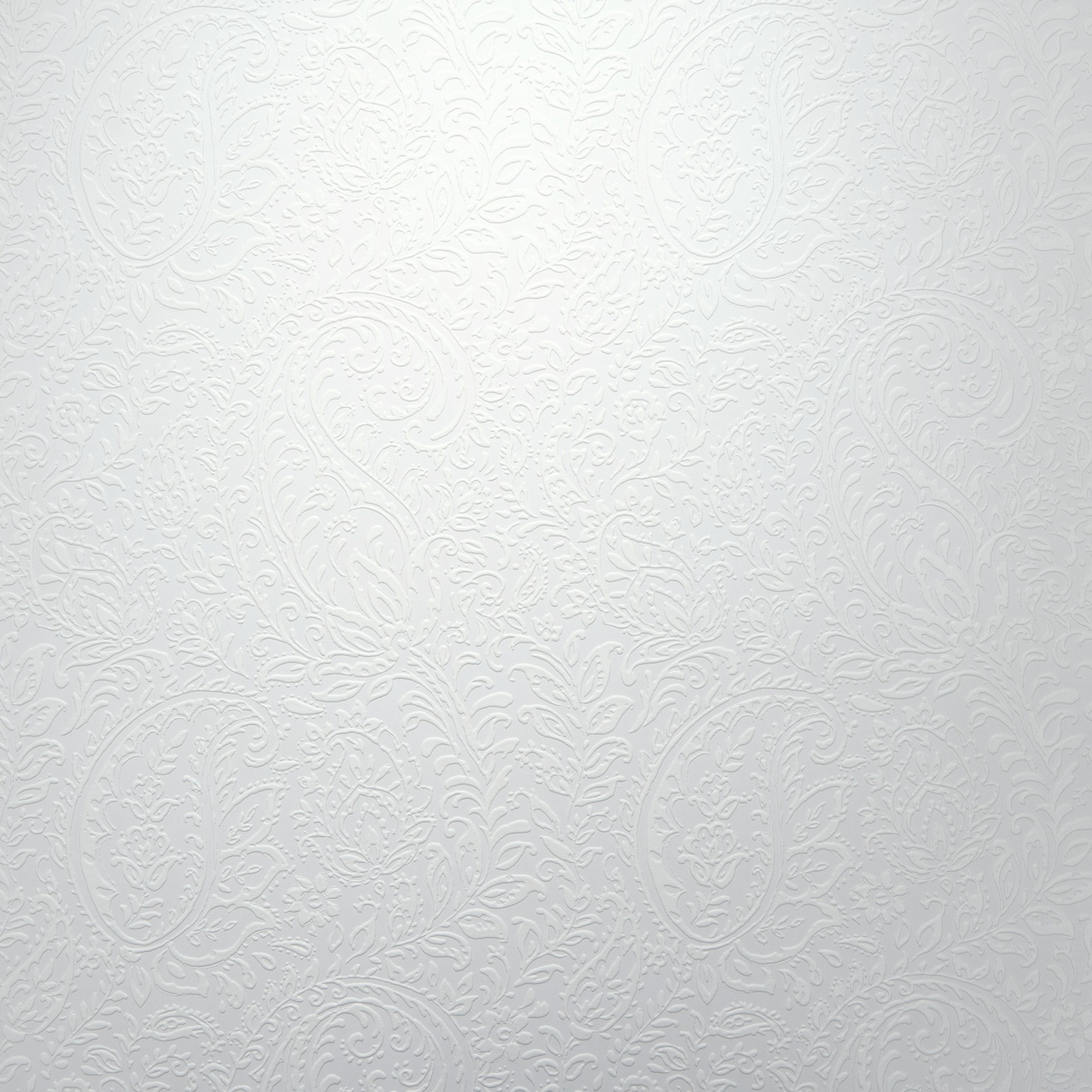 White Floral Paintable Wallpaper Thick Textured Vinyl - Image 6