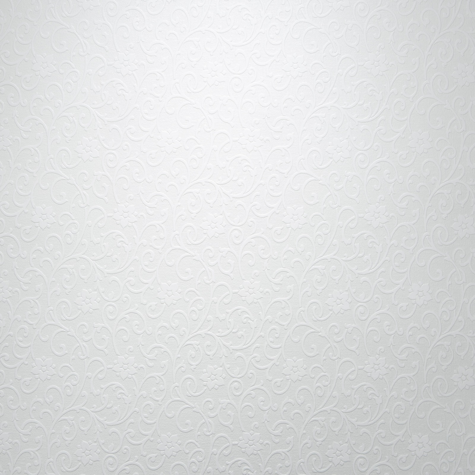 White Floral Paintable Wallpaper Thick Textured Vinyl - Image 6