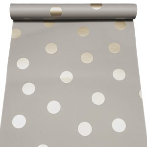 Charcoal Starlight Spots Wallpaper Grey Bronze Metallic Shimmer Feature