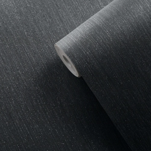 Plain Charcoal Textured Wallpaper Silver Glitter Shimmer Vinyl Free Match