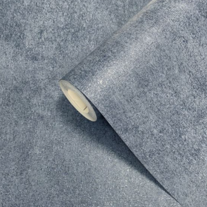 Plain Blue Wallpaper Textured Mottled Effect Vinyl Free Match