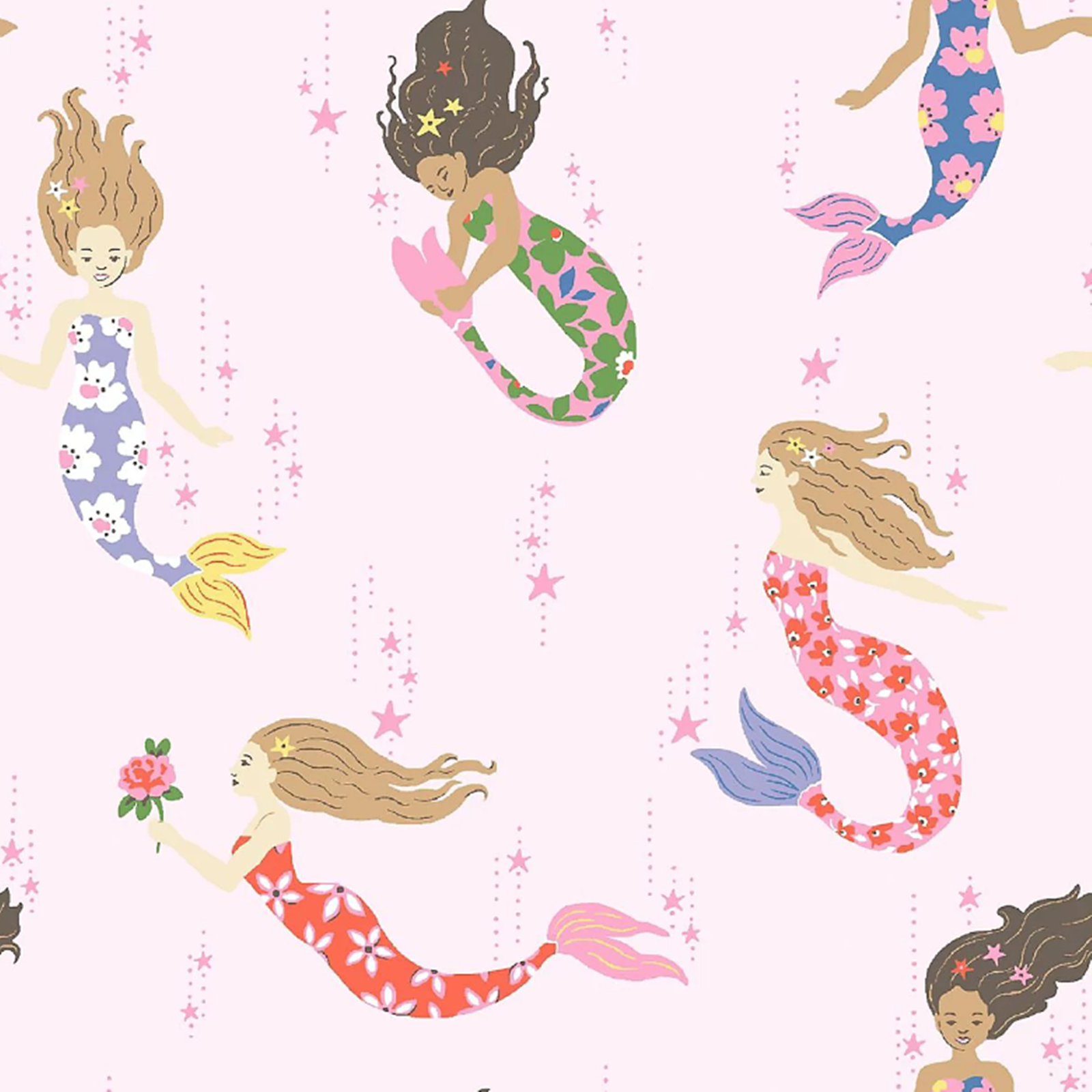 Pink Kids Mystical Mermaid Wallpaper - Image 5