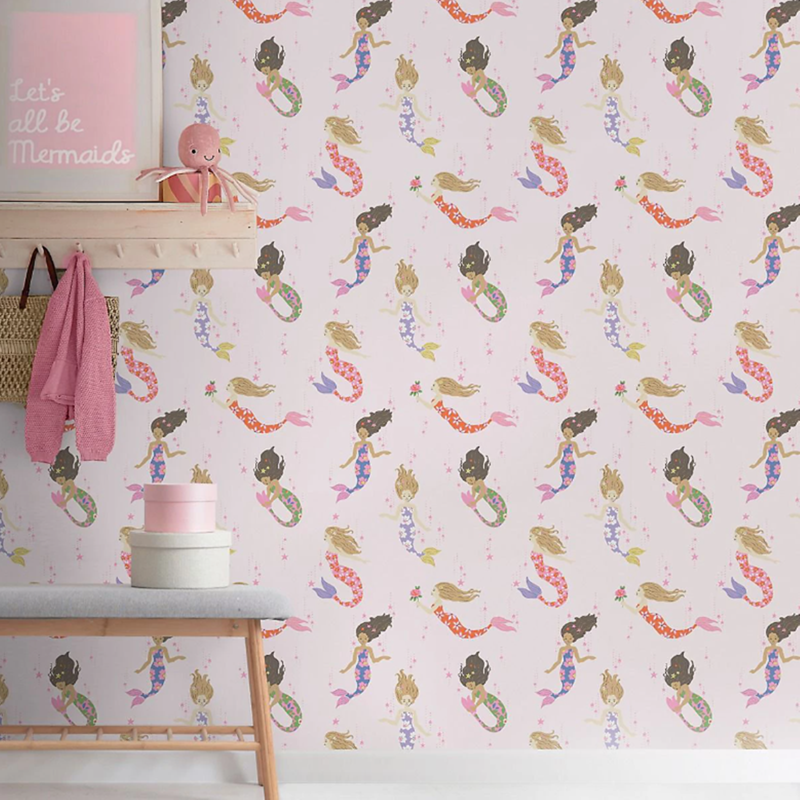 Pink Kids Mystical Mermaid Wallpaper - Image 4