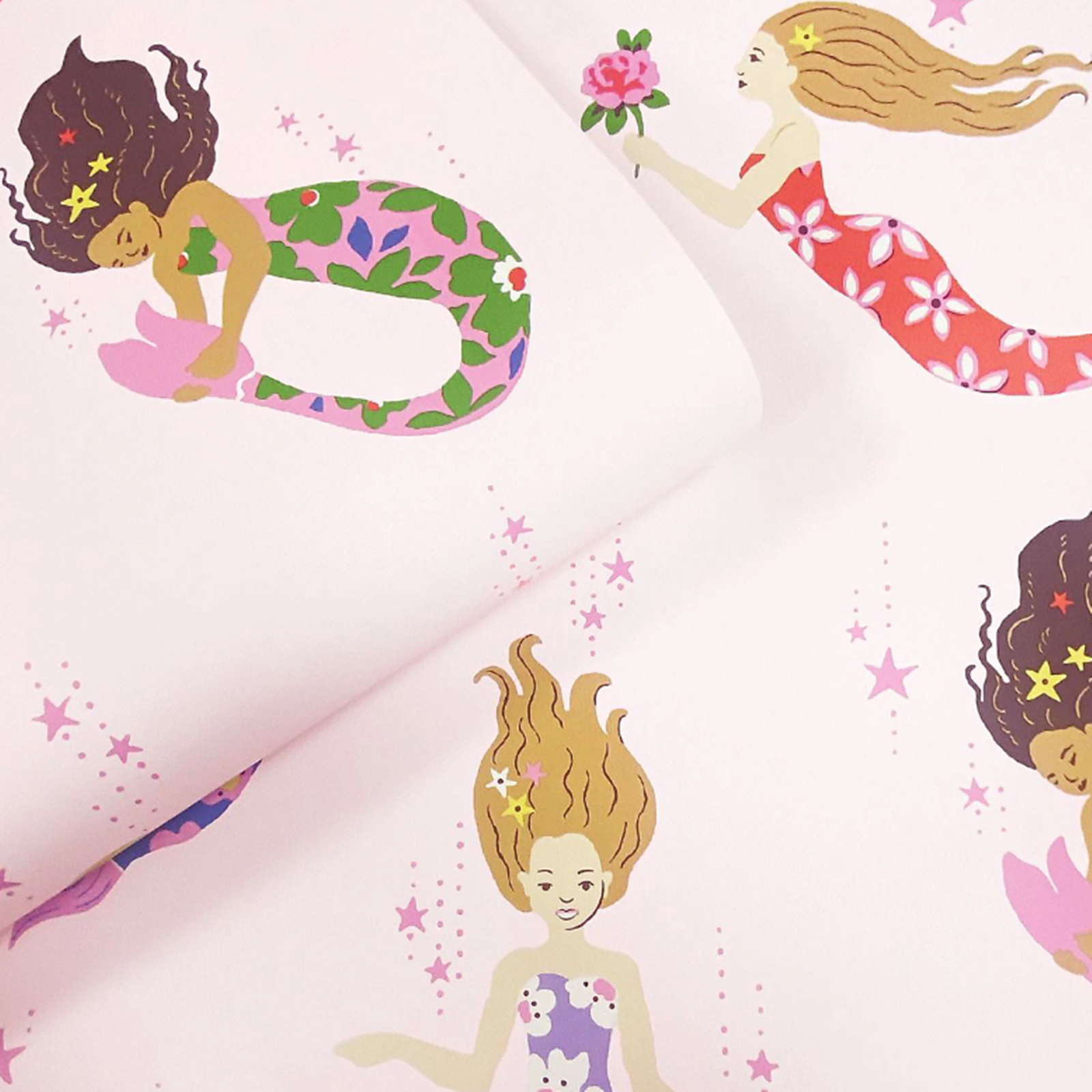 Pink Kids Mystical Mermaid Wallpaper - Image 2