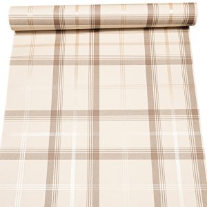 Brown Beige Tones Tartan Check Wallpaper