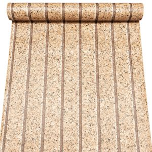 Brown Tones Stripe Wallpaper Cork Effect Slightly Imperfect Feature Wall