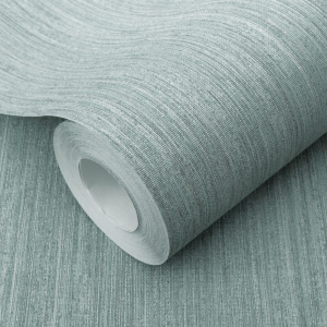 Plain Teal Blue & Green Mix Wallpaper Textured Silver Metallic Shimmer Thick Vinyl Free Match Paste The Wall