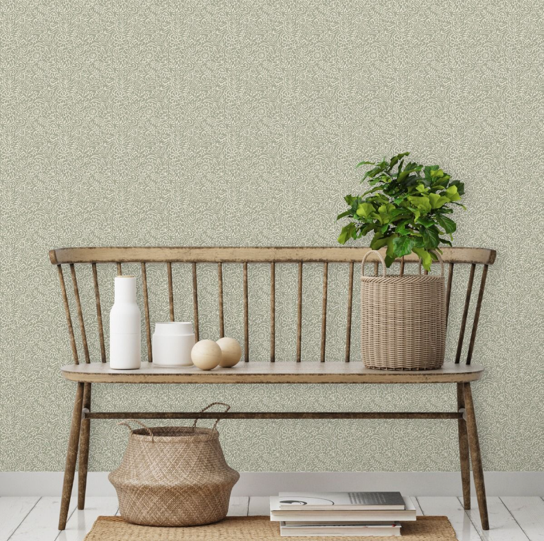 Ruskin Green Floral Wallpaper - Image 2